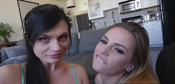  Haven and Sydney Enjoys Their First Cock